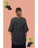 PLEATY PLEASE SKIRT WITH COLOURFUL TOP - BLACK