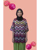 PLEATY PLEASE SKIRT WITH COLOURFUL TOP - BLACK