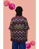 PLEATY PLEASE SKIRT WITH COLOURFUL TOP - BLACK