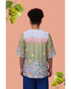 PLEATY PLEASE SKIRT WITH COLOURFUL TOP - GREEN