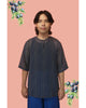PLEATY PLEASE SKIRT WITH COLOURFUL TOP - BLACK