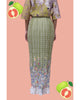 PLEATY PLEASE SKIRT WITH COLOURFUL TOP - PRINT