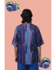 PLEATY PLEASE SKIRT  WITH  COLOURFUL TOP - ROYAL BLUE