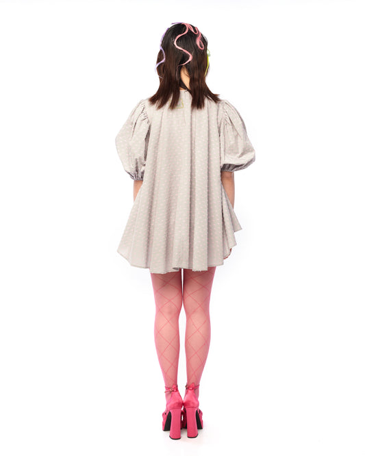 A - LINE TOP WITH PUFFY SLEEVES - GREY