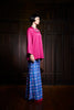 DIAMOND CHECKERED BIAS CUT SKIRT - PRINT