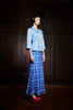DIAMOND CHECKERED BIAS CUT SKIRT - PRINT