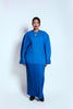 RAMY PLEATED TOP - ROYAL BLUE