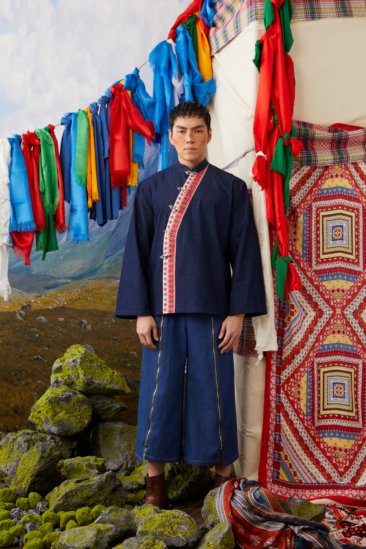 TRANSFORMABLE SKIRT PANTS - DARK DENIM