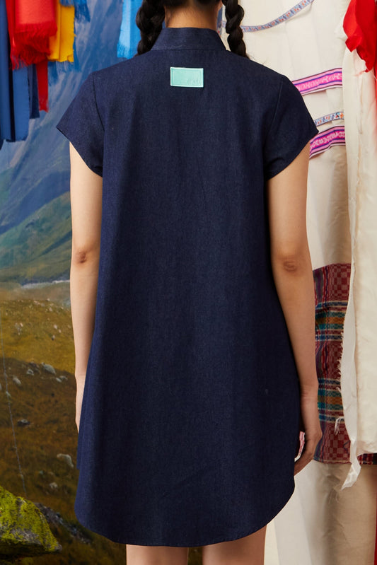 A-LINE DRESS - DARK DENIM