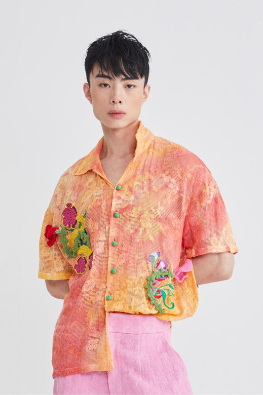 HAWAIIAN COLLAR SHIRT - TIE DYE - MULTI