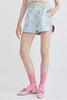 CURVED HEMLINE SHORTS - GOLDFISH - TEAL