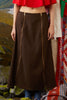 TRANSFORMABLE SKIRT PANTS - BROWN DENIM