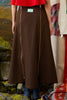 TRANSFORMABLE SKIRT PANTS - BROWN DENIM
