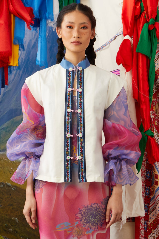 PUFFY SLEEVE TOP - IVORY