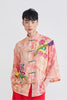 MANDARIN COLLAR JACKET - TIE DYE - MULTI