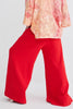 PALAZZO PANTS - RED KNIT - RED