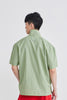 HAWAIIAN COLLAR SHIRT - GREEN CHECKERED - APPLE GREEN