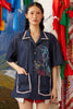 HAWAIIAN COLLAR SHIRT - DARK DENIM