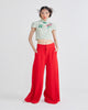 PALAZZO PANTS - RED KNIT - RED