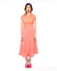 POLO TEE WITH BUTTERFLY EMBROIDERY - PEACH