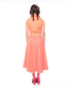 POLO TEE WITH BUTTERFLY EMBROIDERY - PEACH