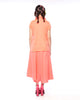 POLO TEE WITH BUTTERFLY EMBROIDERY - PEACH
