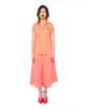 POLO TEE WITH BUTTERFLY EMBROIDERY - PEACH