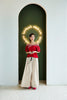 A-LINE OFF SHOULDER ELASTIC BAND TOP - RED