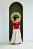 A-LINE OFF SHOULDER ELASTIC BAND TOP - RED